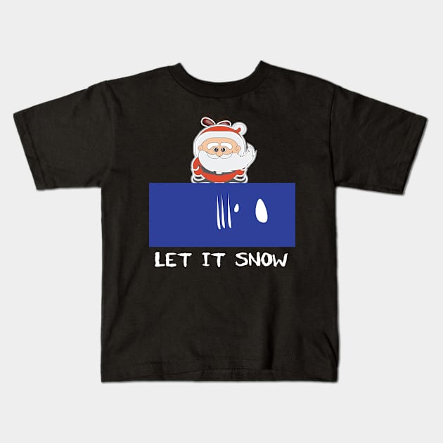 let it snow santa cocaine Kids T-Shirt by Gigart